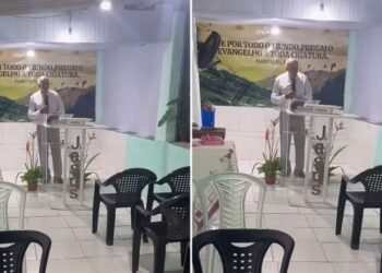 Vídeo de pastor pregando sozinho em igreja no Rio viraliza