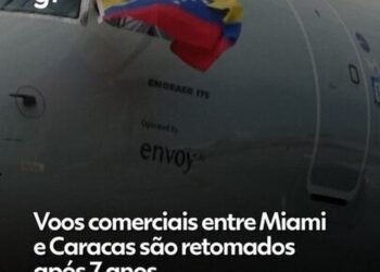 Voos comerciais entre Miami e Caracas são retomados após sete anos