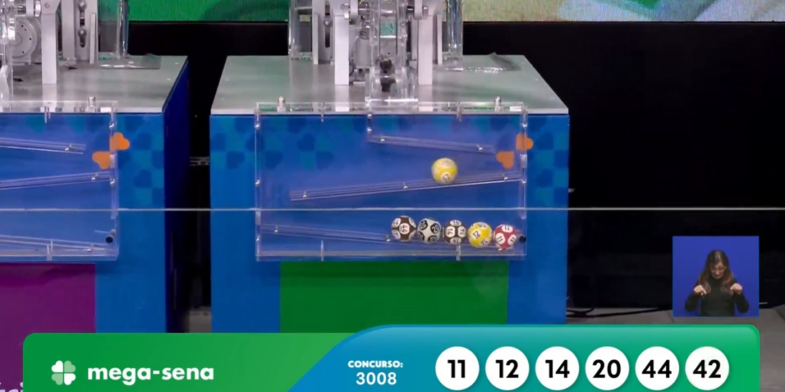 Mega-Sena, concurso 3.008: confira os números sorteados