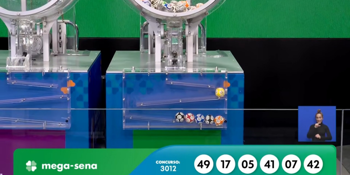 Mega-Sena, concurso 3.012: confira os números sorteados