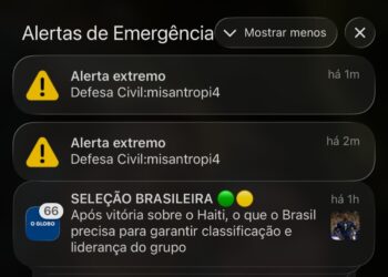 Moradores de Curitiba, Rio, São Paulo e DF relatam alerta sonoro com palavra “misantropia” em celulares