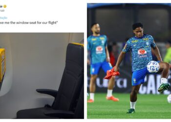 Companhia aérea publica meme sobre Endrick e Ancelotti