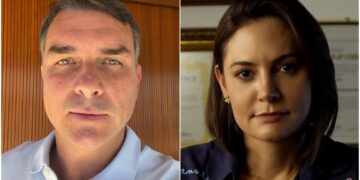 Michelle Bolsonaro e Flávio voltam a se seguir nas redes sociais, mas ainda não se encontraram
