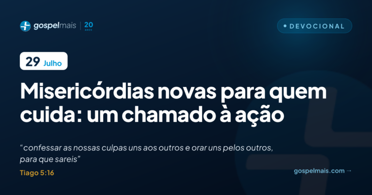Misericórdias novas para quem cuida: um chamado à ação