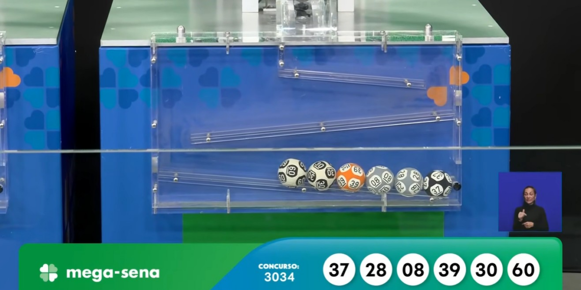 Mega-Sena, concurso 3034: confira os números sorteados