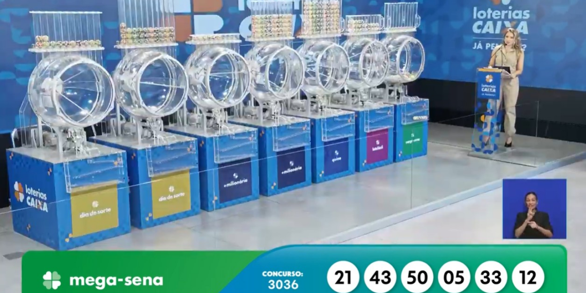 Mega-Sena, concurso 3036: confira os números sorteados