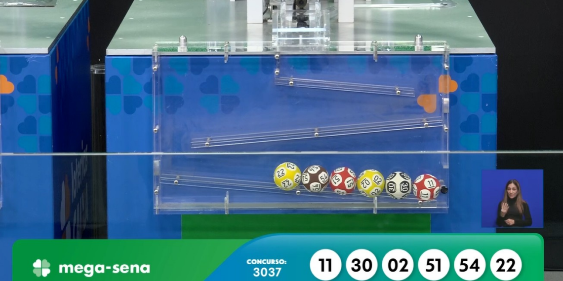 Mega-Sena, concurso 3037: confira os números sorteados