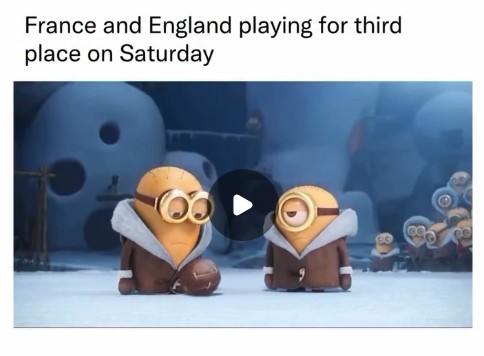 Disputa entre Inglaterra e França pelo terceiro lugar na Copa rende enxurrada de memes nas redes sociais