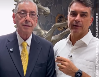 Flávio e Eduardo Cunha lembram impeachment de Dilma em vídeo