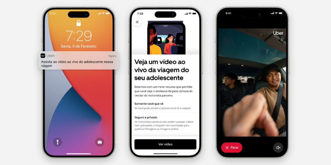 Uber libera vídeo ao vivo para pais em viagens de filhos adolescentes; veja como vai funcionar