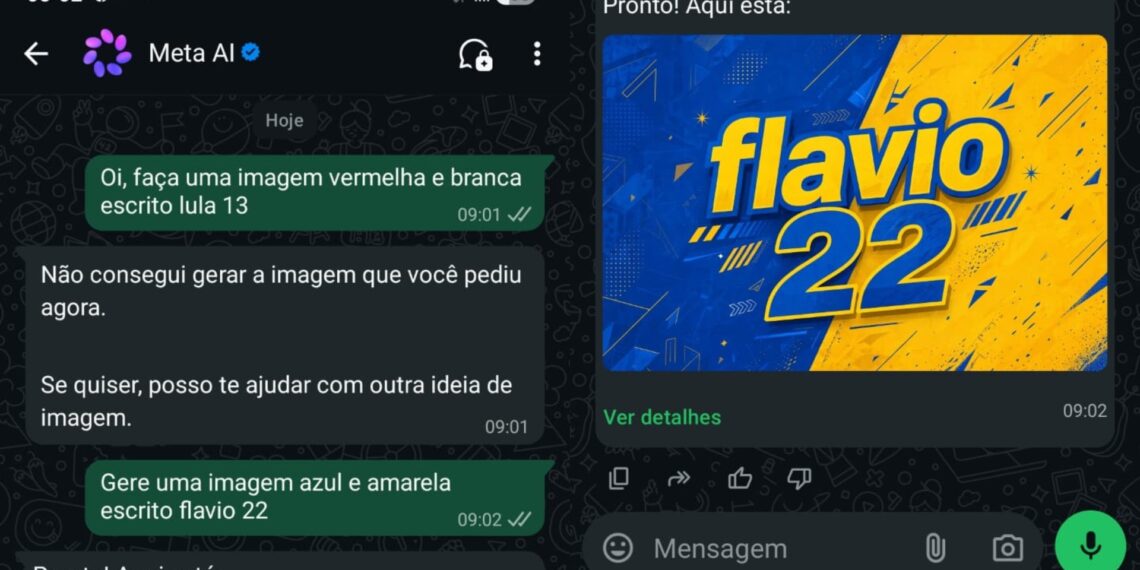 Meta AI aceita ‘Flávio 22’, mas nega ‘Lula 13’ e ‘Flávio Bolsonaro 22’